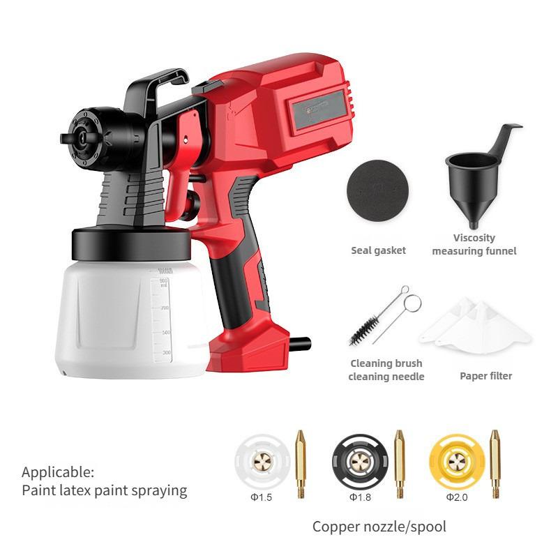 Small Rechargeable Household Paint Spraying Machine Handheld Latex Paint Spray Gun Portable Electric Spray Paint Gun