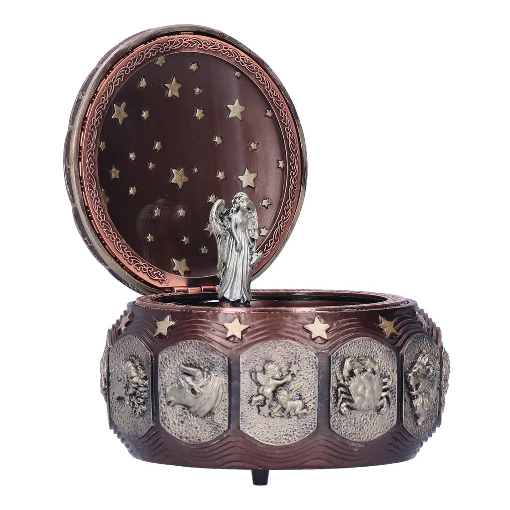 Music Box Fashion Creativity Rotating 12 Constellations Firends Birthday Holiday GiftsCoppery Aries