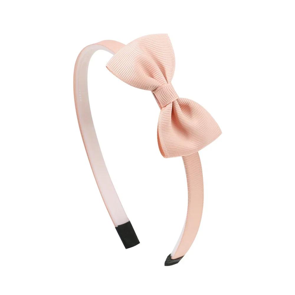 

1 шт., милая однотонная лента, банты для волос ручной работы, резинки для волос для девочек, повязка на голову, 20 цветов, милые детские аксессуары для волос