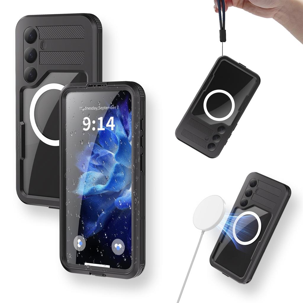 REDPEPPER For Samsung Galaxy S25+ IP68 Waterproof Magnetic Case Clear Phone Cover