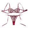 Hollowed-out Thong Bra Suit Lace-up Underwear Sets Versatile Lace Lingerie Set  Valentine's Day
