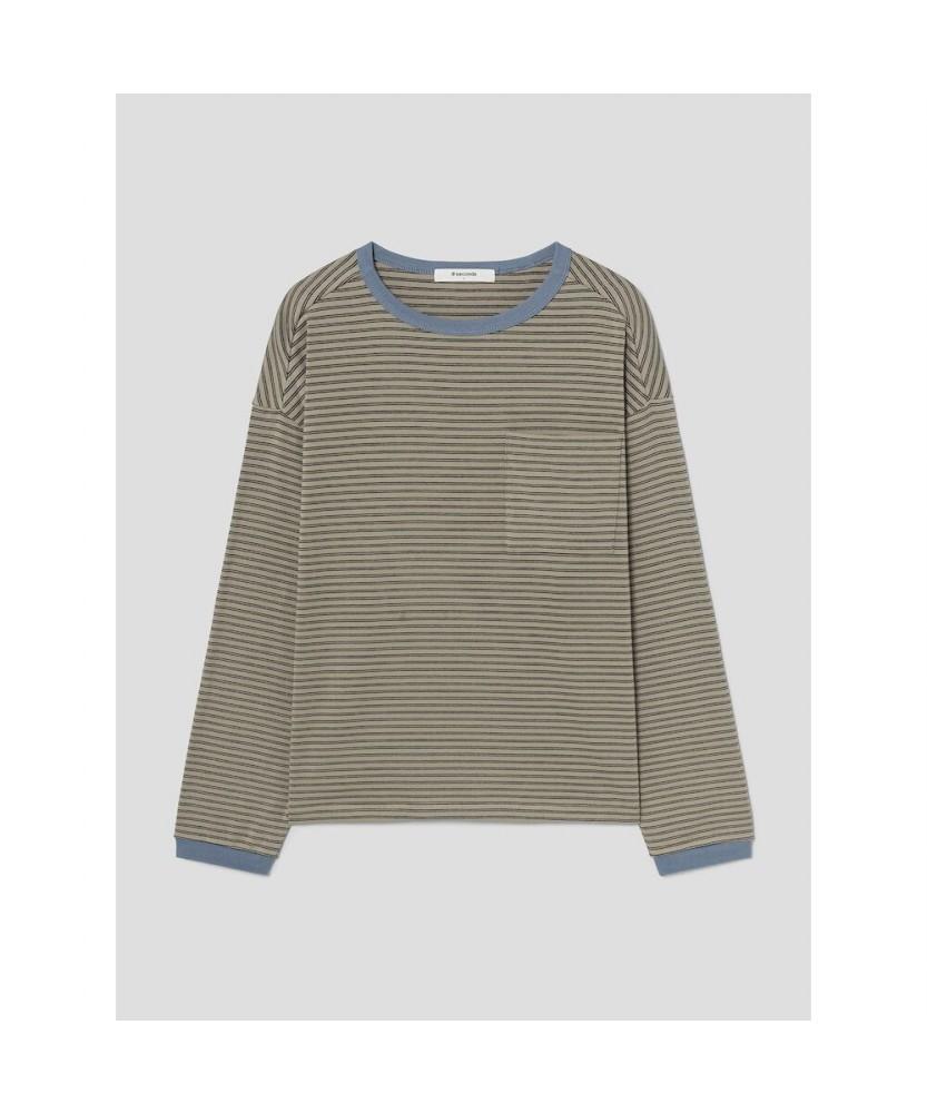 8SECONDS Striped T-Shirt Khaki