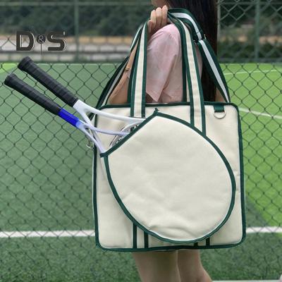 Tennis Tote Bag for Women Tennis Racket Bag Spacious Padel Bag Adjustable Pickleball Sports Handbag for 2 Rackets