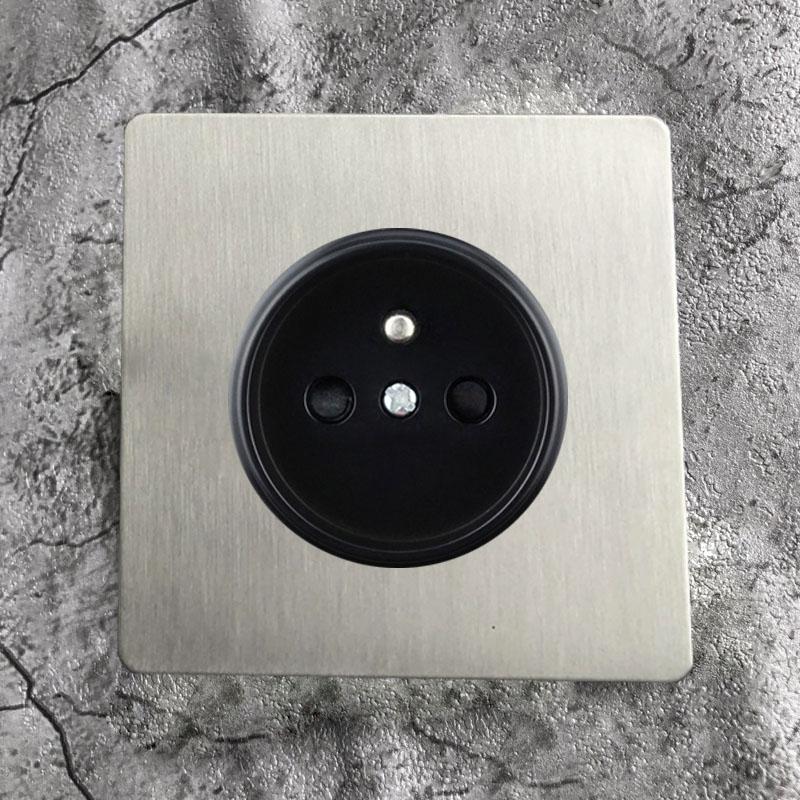 Wall Light Toggle Switch Matte Stainless Steel Brushed Panel for Home Improvement