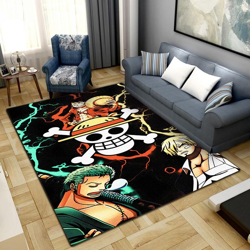 One Piece Anime Washable Non-Slip Rug Carpet Larget Floor Mat Bedroom Home Decor LXR169