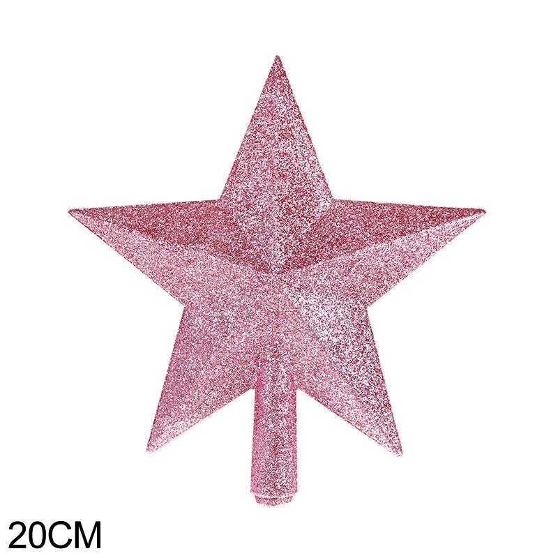 15/20cm Christmas Tree Top Star Merry Christmas Decorations for Home Shiny Gold Powder Five-pointed Star New Year's Ornament