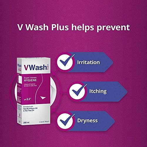 VWash Plus Expert Intimate Hygiene Liquid Wash for Women with Tea Tree Oil 200 ml, Paraben Free, PH Balanced