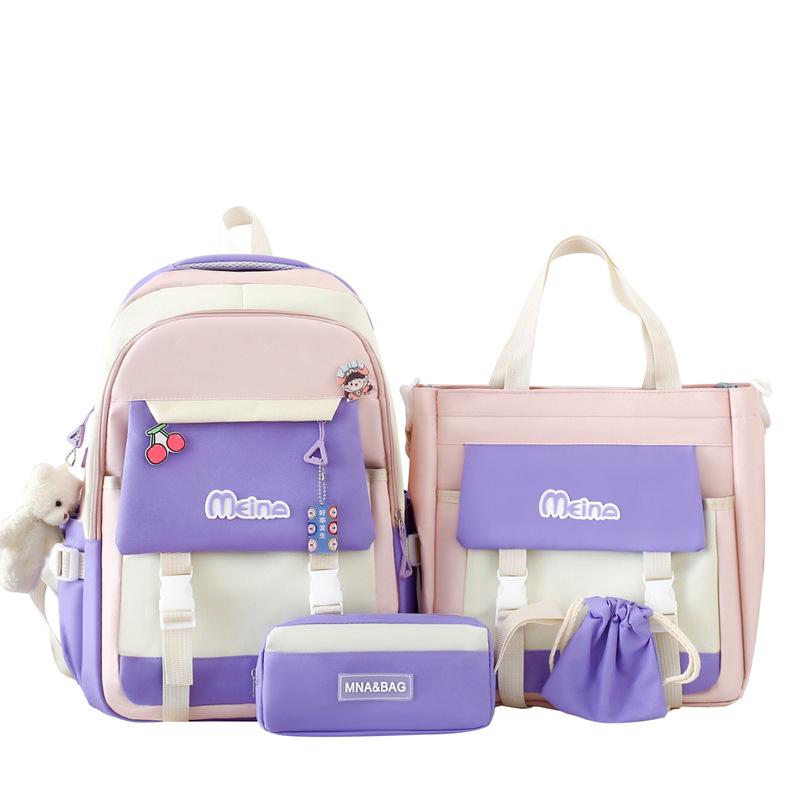 Schoolbag Female Junior High School Student Backpack Student Large Capacity Schoolbag