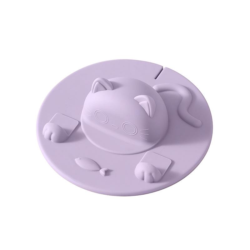 

Cat Cartoon Silicone Mug Lid, Food-Grade, Anti-Scalding, Dustproof with Cute Paw Design