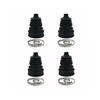 4Pcs Black Universal CV Boot Constant-Velocity Dust Cover Joint Boot Drive Shaft