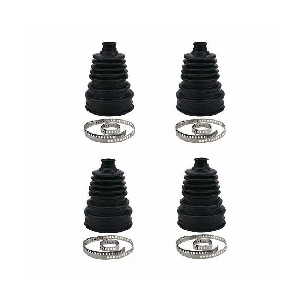 4Pcs Black Universal CV Boot Constant-Velocity Dust Cover Joint Boot Drive Shaft