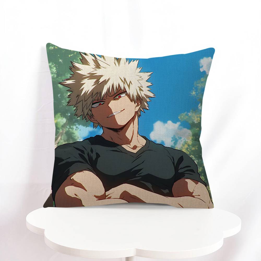 

K-Кацуки Бакуго Аниме Наволочка с рисунком Мягкая плюшевая наволочка для дома, гостиной, дивана, декора 16x16Inch