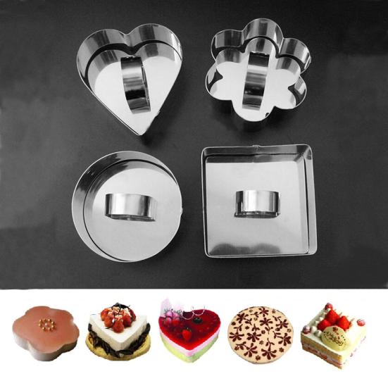 Mini Baking Ring Heat-resistant Multi-purpose Corrosion Resistant Stainless Steel Mousse Cake Mold Ring for Kitchen