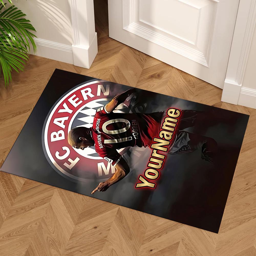 Bayern Munich Customized Name Floor Rug Office Rug Design for Bedrooms Hallway Living Rooms Study room Anti-slip Rug Decorate Offices