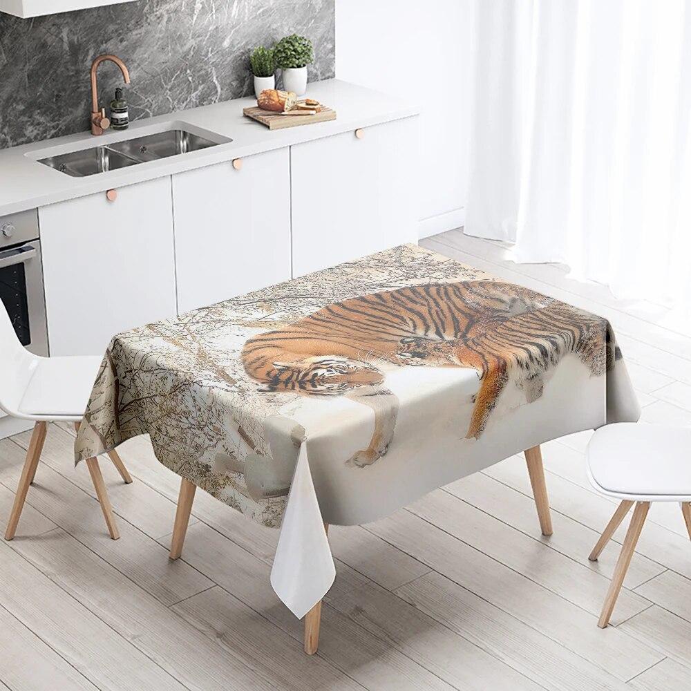 Față de masă cu animale din junglă tigru