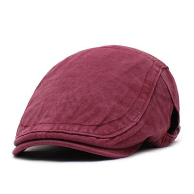 Nowy bawełniany beret męski z daszkiem w stylu retro, wyprany w stylu starej czapki podróżnej do wspinaczki