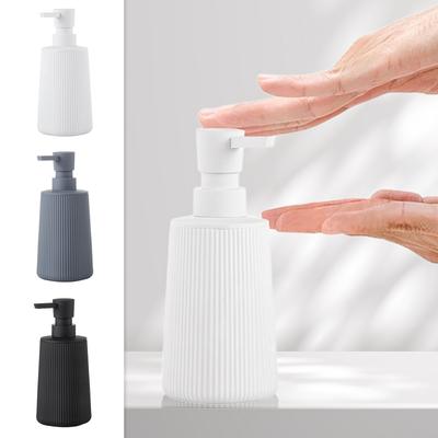 Kleiner Handseifenspender für Bad und Küche, Moderner gestreifter Kunststoff-Handseifenspender