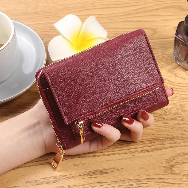 Soft Face Zero Wallet for Women, Short Zipper Bag, Fashionable Handbag, Card Slot Women's Bag