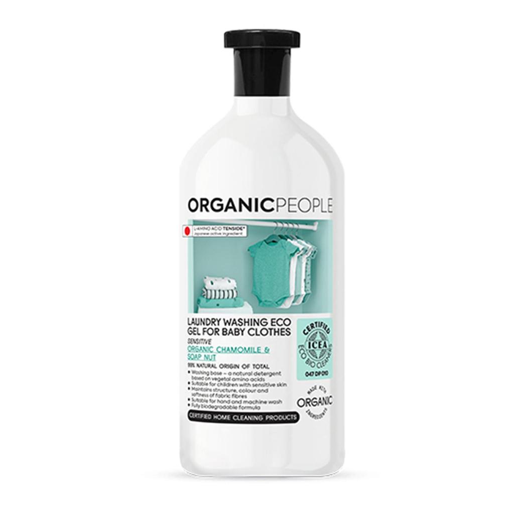Organic People Pour Vêtements de Bébé Camomille y Noix de Lavage Lessive Éco Gel 200ml