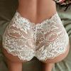 Women's Low Waist Panties Sexy Delicate Lace Hollow Out Thong Transparent Ladies Briefs Panty Underware Multi-Size Fun Lingeries