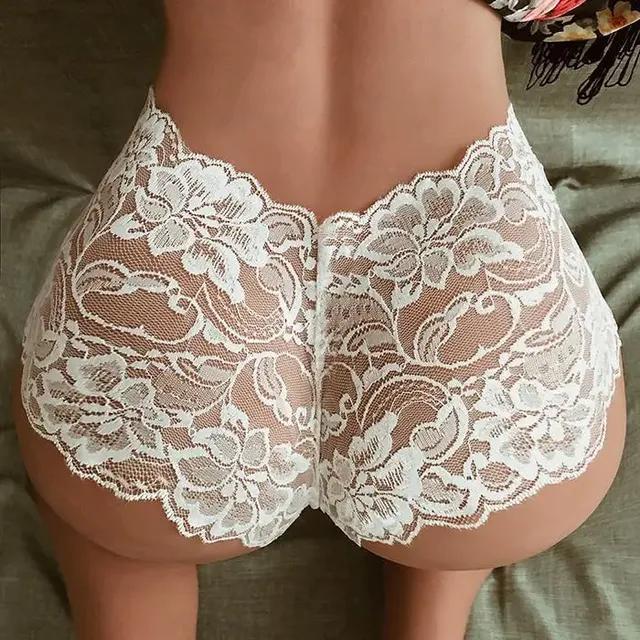 Women's Low Waist Panties Sexy Delicate Lace Hollow Out Thong Transparent Ladies Briefs Panty Underware Multi-Size Fun Lingeries