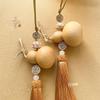 Wooden Five Emperors Coin Car Ornament: Real Natural Gourd Pendant for Doors & Bedrooms