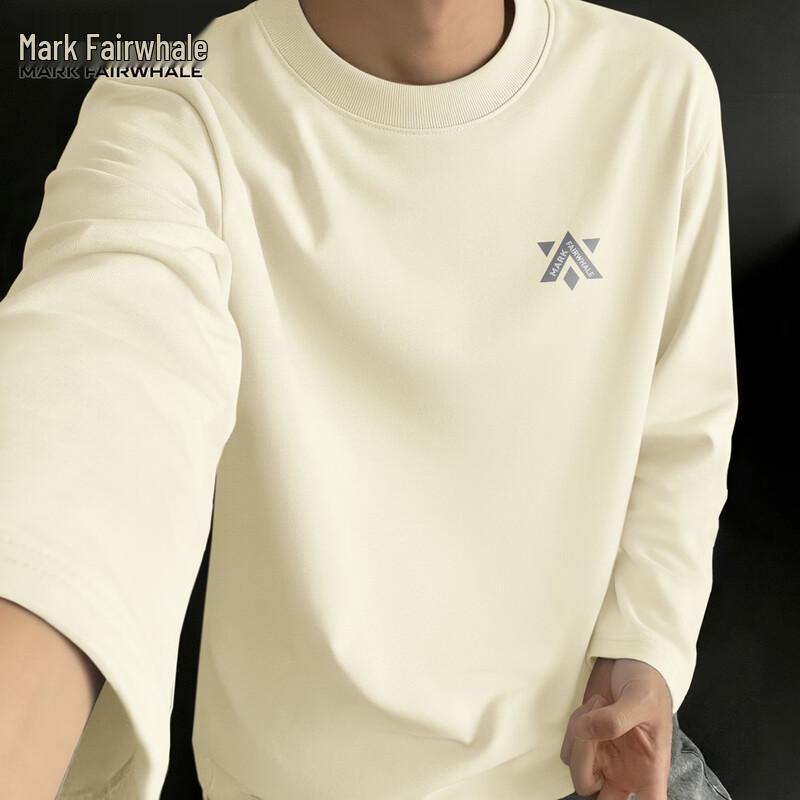 Mark Fairwhale Men's Pure Cotton Long Sleeve Crewneck T-Shirt