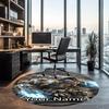 Custom Name Total War Warhammer Printed Round Rug Carpet Chair Rug Area Rug Entryway Doormats,for Office Chair Living Room Bedroom Kitchen Room.