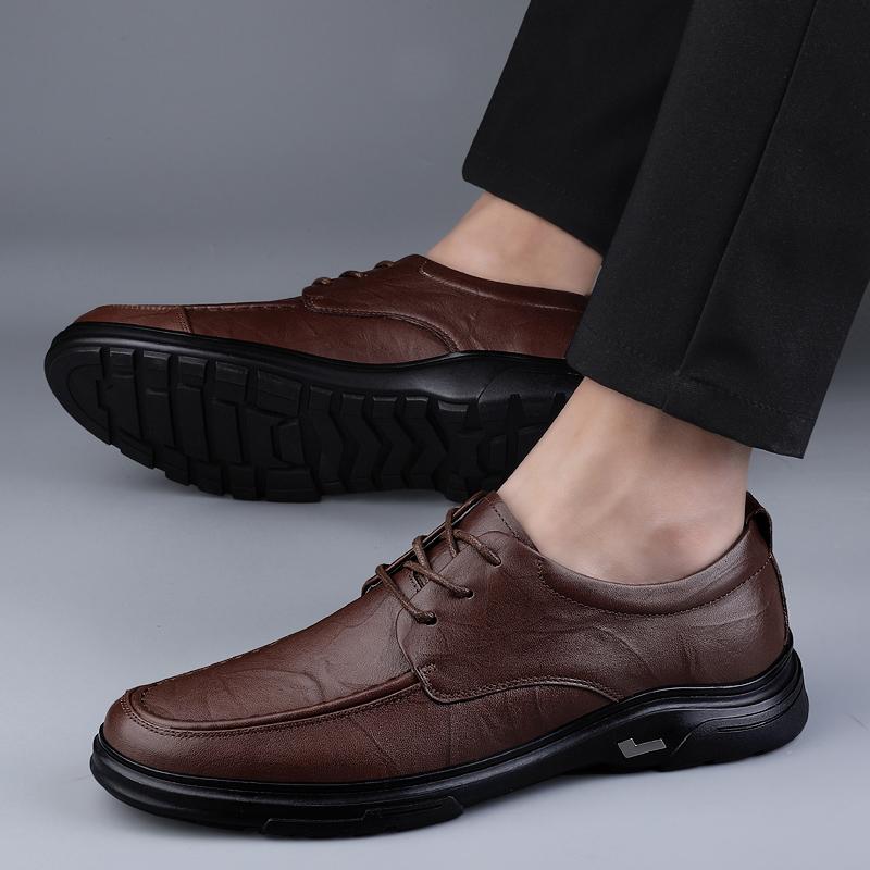 Spring Autumn Men's Leather Shoes Retro Style  Casual  Luxury Brand Italian Shoes Designer 2024 New Fashion