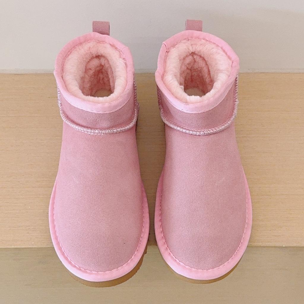 Winter Shoes Classic Women Genuine Cow Leather Snow Boots 2026 New Design Female Super Mini Warm Fur Slippers Man Short Boots