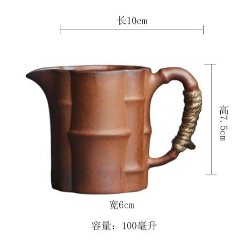 

100ml Old Rock Clay Bamboo Joint Tea Pitcher Pour Tea Fair Cup Cha Hai Dispenser Justice Cup Fair Mug Cha Gift Accessories Gift As Your Choose