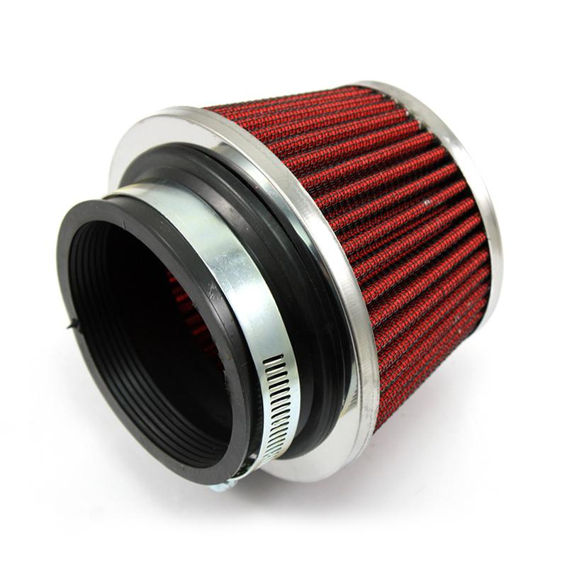 3.0inch Cold Air Intake Filter Red Universal Washable Reusable for Sport Racing Car Engine Intake Pipe 76mm High Flow Air Filter