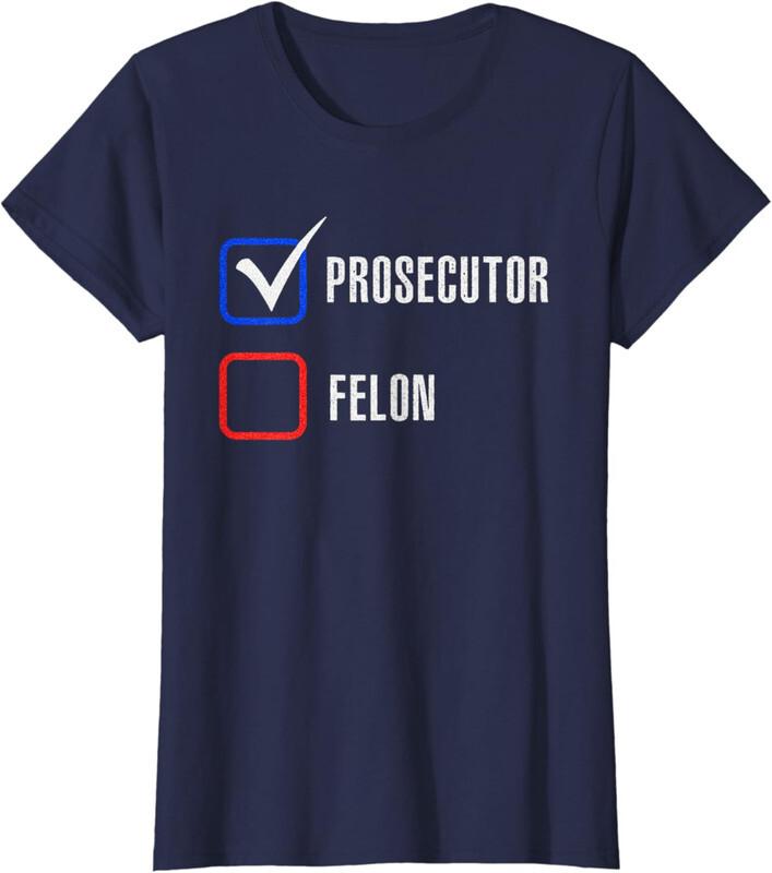 Prosecutor vs Felon 2024 Vote Election Political Ladies Crewneck T-Shirt Unisex T-Shirt L 1950₽