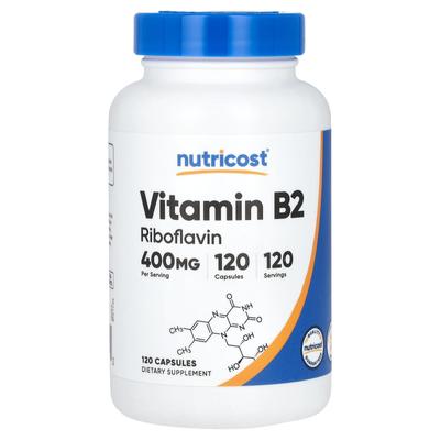 Vitamin B2, 400 mg, 120 kapslí
