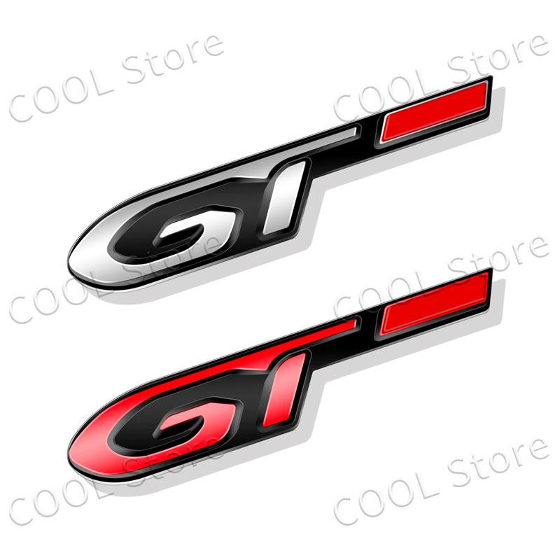 3D Chrome Metal GT Logo Emblem Fender Rear Trunk Body Sticker For Peugeot 208 308 508 2008 3008 5008 GT Line Decoration