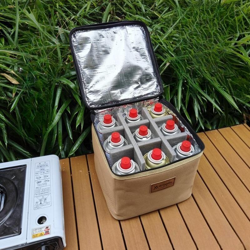 Borse portaoggetti da campeggio per esterni per bombole di gas da 250 g, borse organizer per picnic, utensili per fornelli a propano