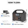 Gaiaray 100W Powerstation Tragbarer Solargenerator 76,8Wh 220V LiFePO4-Akku USV Notstromaggregat LED-Licht für Camping