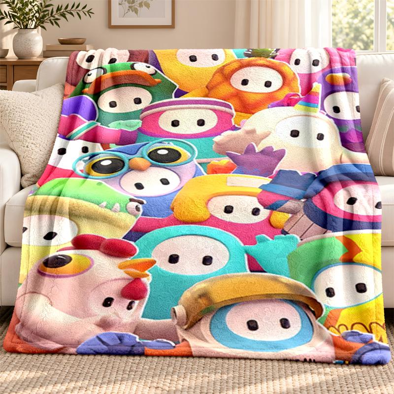 Fall guys blanket Flannel Blanket Soft Cozy Plush Throw for Sofa Bed Lightweight Home Decoration Outdoor camping