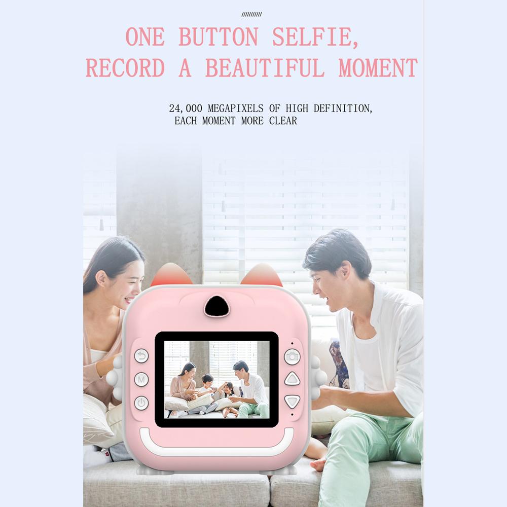 Imprimare instantanee Fotografie Camera pentru copii Mini imprimantă termică Video Camera digitală pentru copii pentru fotografie Jucării educaționale Cadou