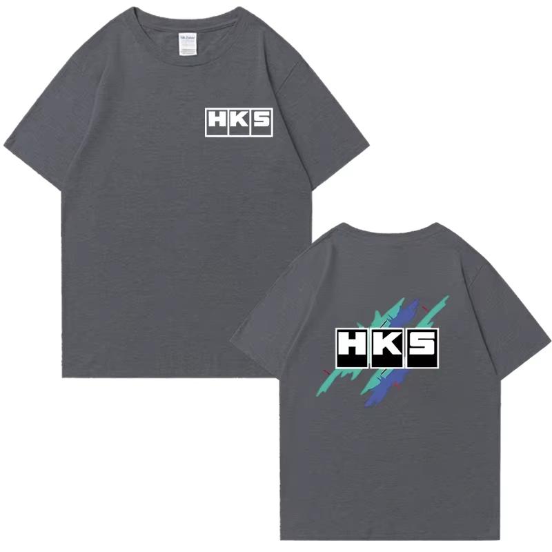 Japanische Endlose Auto Grafik Kurzarm Herren T-Shirts 100% Baumwolle Unisex T-Shirt Doppelseitiges Top Y2k