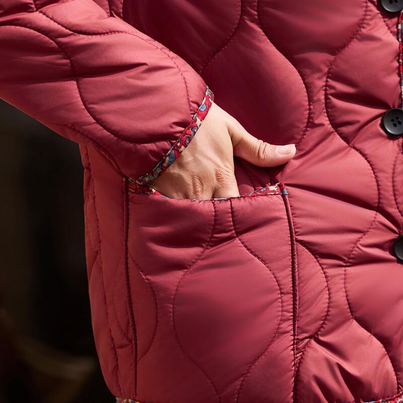 Pasite Women's Padded Printed Lapel Loose Winter Jacket