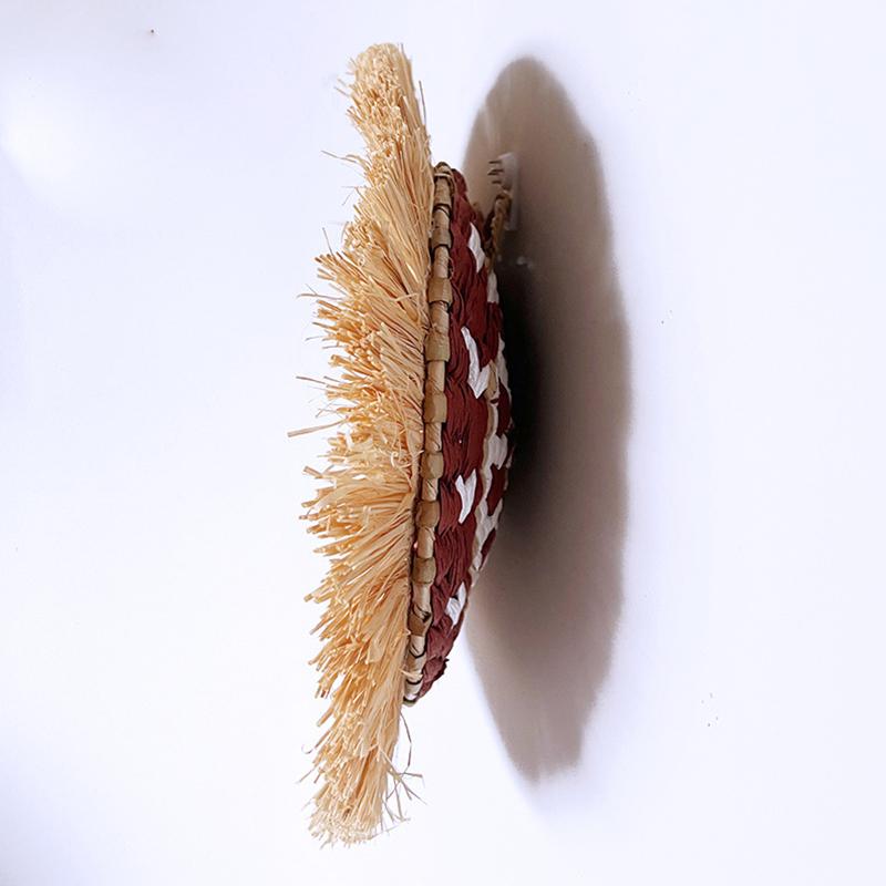 Circular Wall Hanging Wall Decoration Round Grass Weaving Ornament