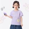 Atmungsaktives kurzärmeliges T-Shirt mit Cartoon-Print für Mädchen