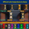 Solar Wall Lamp Outdoor RGB LED Spotlight Waterproof Up And Down Lighting Porch Lights Solar Street Light for Patio Garden Fence