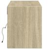 TV Wall Cabinet with LED Lighting Sonoma Oak Finish 140 x 31 x 38 cm