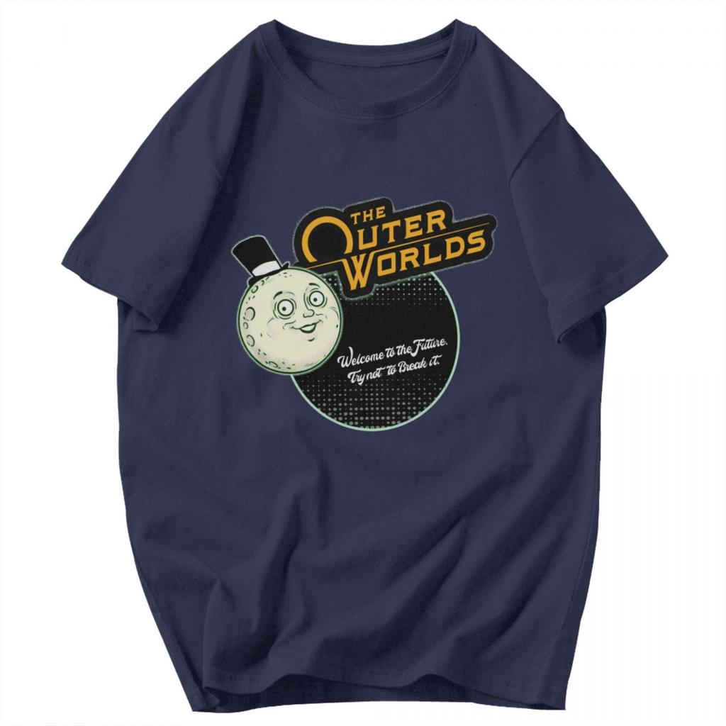 Men T Shirt The Outer Worlds 2 Game Fun Unique Y2K Graphic Tees Unisex Tops T Shirts