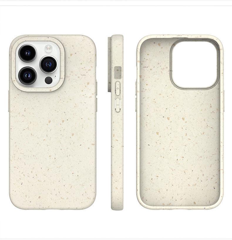 Applicable to iPhone 17 degradable mobile phone case Apple 15/14 wheat pole environmentally friendly mobile phone case UV material iphone 17e