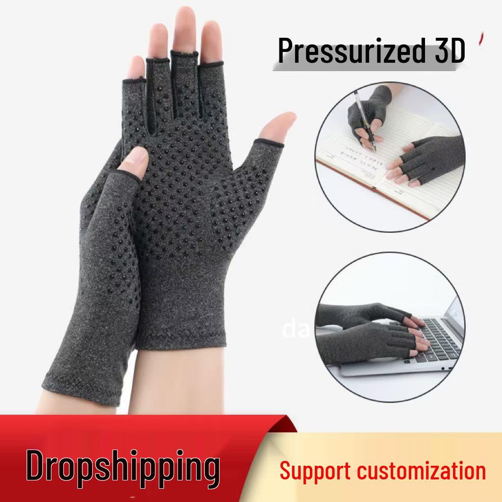 2025 New Style Fingerless Compression Gloves: Anti-Slip, Wear-Resistant, Joint Rehabilitation for Men and Women