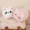 Stuffed Animals Kitten Plush Toys Pink Peachy Cat Soft Dolls Black Cat Stuffed  Birthday Presents