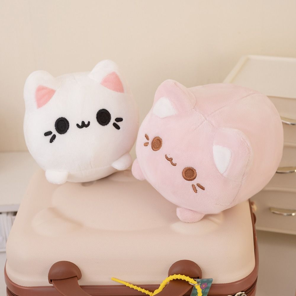 Stuffed Animals Kitten Plush Toys Pink Peachy Cat Soft Dolls Black Cat Stuffed  Birthday Presents